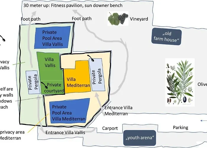 Domaine Vinodolsun Zwei Villen, Ein Grundstueck Und Platz Fuer Bis Zu 18 Personen